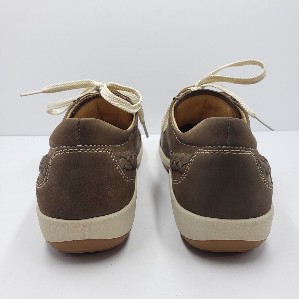 Aetrex Dana Brown Leather Lace Up Comfort Support Sneakers Womens 8.5 - Picture 3 of 11